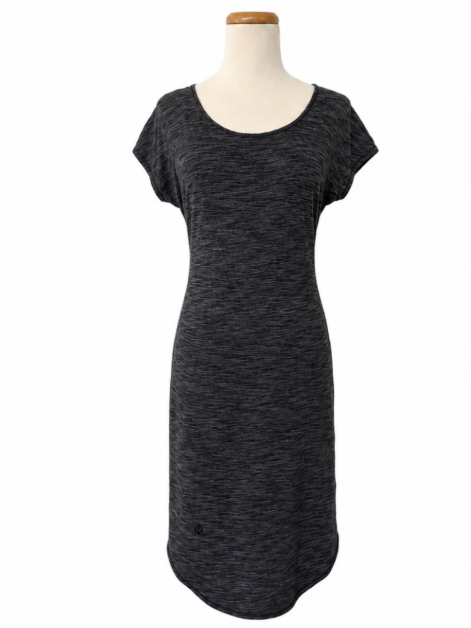 [Lululemon] Heathered Charcoal Short Sleeve Athletic T-Shirt Dress Size 6
